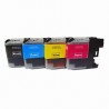 BROTHER LC 125 / LC 127 XL (Set complet de 4 cartouches) compatible