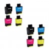 Pour BROTHER LC 900 (2 sets complets de 4 cartouches)