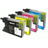Pack LC 1240 / 1280 compatible Brother (set complet de 4 cartouches)
