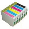 Pour EPSON T 0801 - T 0806 XL ( T 0807 ) (Set complet de 6 cartouches)